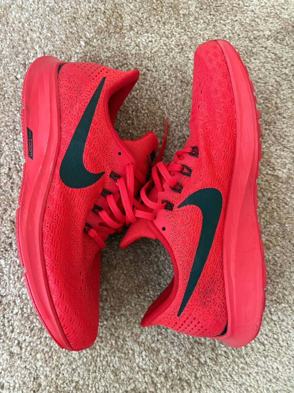 Nike Zoom Pegasus 35 Red Mesh Running Sneakers
